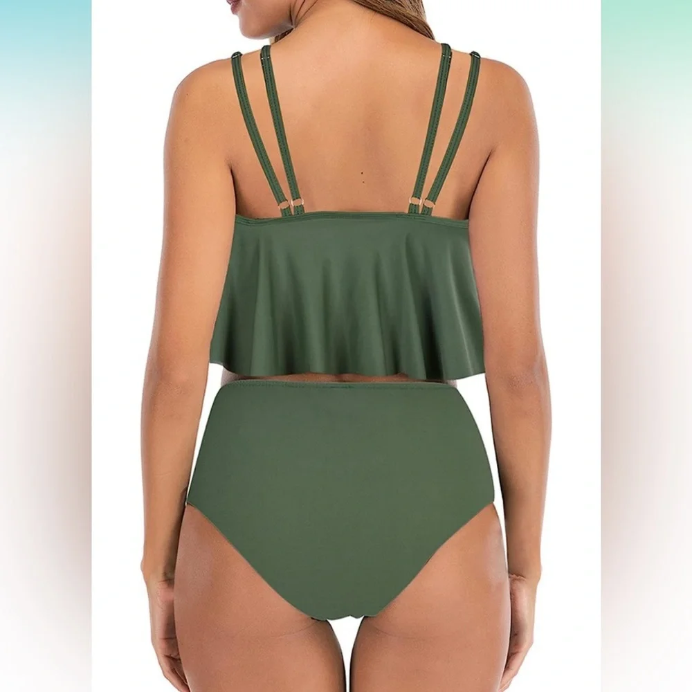 NWT Adisputent High Waisted Tummy Control Tankini
